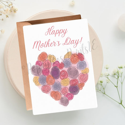 Floral Heart - Mother's Day Greeting Card