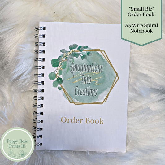 Personalised Order Book - A5 Wire Spiral Notebook